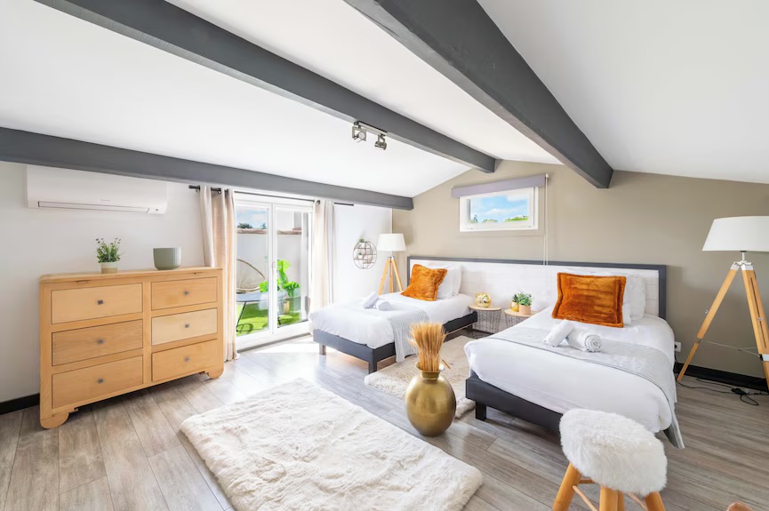 Chambre twin sous combles